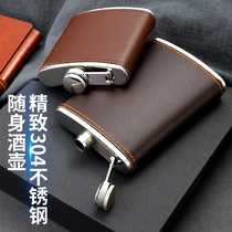 Russian small hip flask 304 stainless steel portable outdoor 1-2 and a half 5kg liquor flat bottle mini