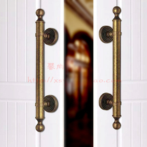 Pure copper Chinese door handle European door handle Glass door door door Antique copper handle surface mounted