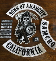 American West Coast Harley team SONS OF ANARCHY BOUTIQUE embroidery label