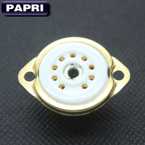 Small 9-legged Electronic Tube seat nine-legged socket-plated ceramic gold phosphor bronze shed ECC83 6922 EL84 12AX7 12AU7 12AT7 ECC88