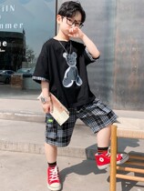 Next Fairy boy short sleeve suit 2022 Summer new childrens work pants CUHK Tong T-shirt Two sets
