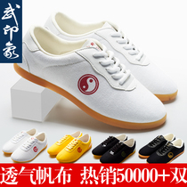 Taiji shoes mens Taijiquan training shoes sports shoes beef tendon bottom leather womens canvas shoes martial arts competition shoes martial arts impression
