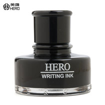 HERO Pen high-grade high-grade ink ink 440 high-grade pen water pure black non-carbon pigment type quality grade non-blocking pen students with 50ml bottle official store
