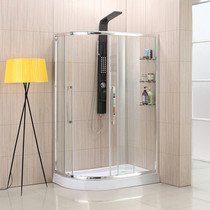 Aviation aluminum arc fan easy shower base sequestration bathroom tempered glass pulling door silent home bathroom bathroom