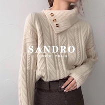 Austin Sandro Autumn New lazy wind pullover knitted base shirt design sense cashmere coat spring and autumn