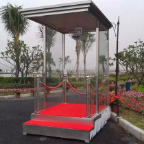 Outdoor security guard booth tempered glass platform sales department guard booth station guard booth property security booth factory direct supply