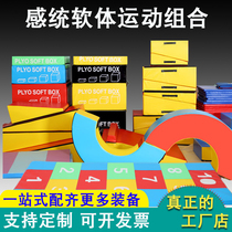 Childrens fitness training equipment full set of triangular slope balance beam crawling frame Rainbow Pad backflip assist