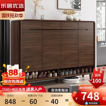 Solid wood shoe cabinet home door porch cabinet Nordic Chinese multi-layer large capacity storage entrance hall partition cabinet