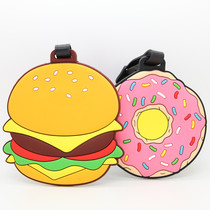 Creative hamburgers doughnuts ice cream luggage tags shipping tags suitcase tags trolley cases anti-loss tags