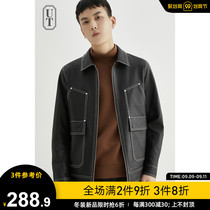 Series Mingxie leather mens coat new sheepskin 2021 spring and autumn leather jacket American retro locomotive clothing waterproof