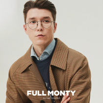 (2021 new) khaki yellow check Balmaken coat men's horn buckle long coat autumn and winter