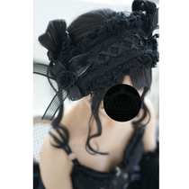 (MAID)ozz Xia Rose Hand-made Matching Small Lolita Black Hairband Ji Sleeve Diablo Dead Wind