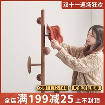 Xixi wood home bedroom living room Nordic modern simple Japanese clothes hanger floor solid wood coat rack creativity