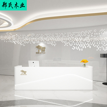 Beauty salon cashier bar commercial company front desk simple modern reception desk baking lacquer kindergarten training institutions
