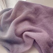 2021 New Light Purple Gradient mohair thin sweater womens wild loose lazy sweater Spring Autumn