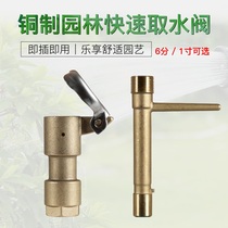 Ground plug lawn copper quick water intake valve water intake 6 points dn25 landscaping water pipe ground joint outdoor 1 inch
