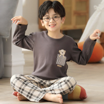 Boys pajamas long sleeve autumn cotton children childrens cartoons in big childrens clothing Spring and Autumn Home clothing boys cotton