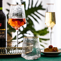 Wine glasses 2 Creative champagne cups set crystal glass household ins goblet light luxury hot wine glasses