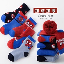 Boys socks 100 % cotton children sweat and anti - odor in autumn and winter students in autumn and winter