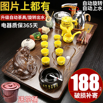 Kung Fu tea set set home whole office meeting living room tea table tea ceremony tea making full automatic one tea tray B