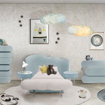 Circu childrens bed designer simple modern cloth bed Nordic dream cloud princess girl bedroom bed