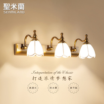 American mirror headlight LED toilet Bathroom cabinet light European Toilet Dresser Makeup mirror Free hole wall lamp