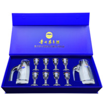 Maotai wine glass wine dispenser Wine gift box set A small wine glass wine jug Spirits glass glass ten-piece set