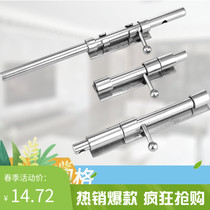 Thickened 304 stainless steel fat boy latch door lock buckle non-hole welding anti-theft door bolt Door buckle heaven and earth latch lock