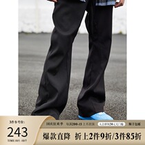 BONELESS 21SS suit fabric Horn long trousers heavy solid color casual vibe wind pants men
