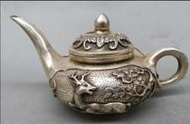 Ancient Play Bronze Ware Collection Boutique Bronze Ware White Bronze Long Mouth Wine Pot Teapot Home Decoration Props Foro Suu Ambulance