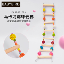 Bird with swing rings ladder Ladder Climbing ladder Climbing Bird Cage Accessories Supplies Utensils Tiger Leather Parrot Nibble Toy Octag
