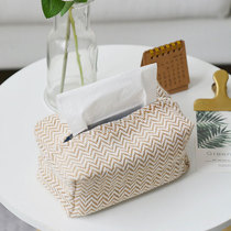 Tissue box cloth linen living room coffee table drawing paper box Nordic simple office paper bag household solid color paper bag