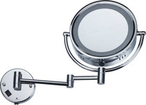 Bedroom hotel folding with light LED cosmetic mirror bathroom telescopic Beauty Mirror Wall Wall double-sided magnifying mirror
