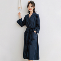 Thin Miss Huafg bathrobe woman with water suction SPA sleeping robe womens spring and autumn season sexy bathrobe lady sleep-dressing summer