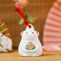 Japanese pharmacist kiln monkey ornaments Zodiac ceramic bell Imperial animal lucky safe Japanese birthday gift