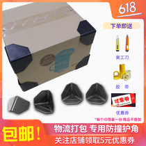 50mm carton anti-collision corner black anti-bump furniture packaging express packaging triangular plastic corner protector manufacturers