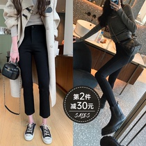 Zhang Beibei ibell into the store bi defeated God pants Autumn New High waist pipe pants female slim stretch leggings