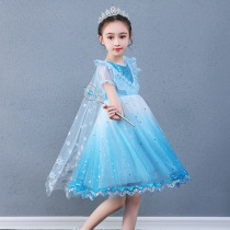 Frozen Aisha Princess Dress Girls Summer Short Sleeve Aisha Dress 61 Children Aisha birthday dress