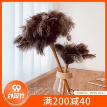 Soft ostrich feather feather duster dust sweeping artifact household chicken feather Zen no static electricity dust dusting chicken feather sweeping