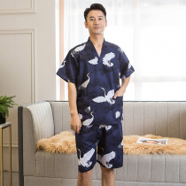 Cool Delong sweat steaming suit Mens cotton bath suit Mens reflexology bath sauna massage suit Japanese and Korean pure cotton plus size
