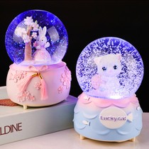 Carousel Music Box Crystal Ball Music Box Girls Birthday Gifts Girls Children Little Princess Sky City