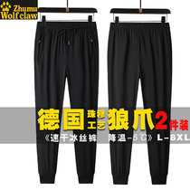 Pearl Mu Wolf Claw Custom Summer Thin Ice Silk Stretch Mens Sports ankle-length pants Trunk Waterproof Breathable