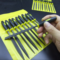 Shjin file knife steel file woodworking polishing metal triangle semicircle model file manual DIY shaping small file set