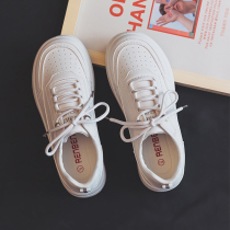 People-oriented white shoes womens 2021 spring new thick-soled big toe shoes spring and autumn all-match summer thin board shoes ins tide