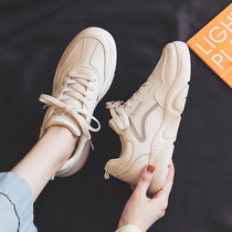 Human-based breathable white shoes women 2021 new summer thick-soled students spring and autumn board shoes ins Joker sneakers