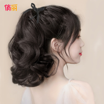 Pony-tailed wig female long curly hair strap big wave simulation hair low ponytail short pear curled braid low ponytail