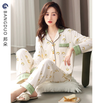 Pyjamas Womens spring autumn style pure cotton long sleeves 2022 new fall autumn full cotton thin autumn and winter home clothes suit