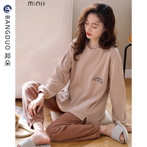 Sleepwear womens spring autumn style pure cotton long sleeves fall 2022 new full cotton autumn and winter thin section casual autumn-style home clothes
