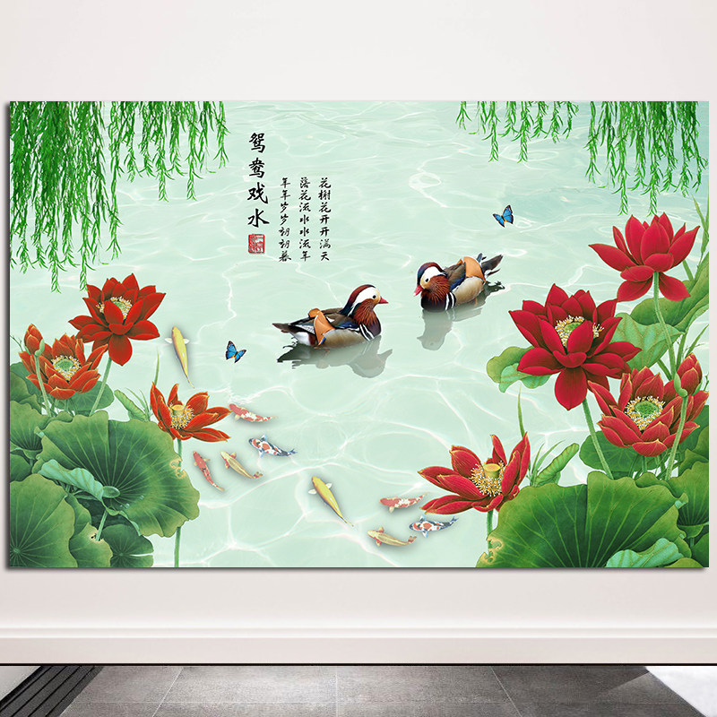 荷花鸳鸯水墨画-荷花鸳鸯水墨画促销价格、荷花鸳鸯水墨画品牌- 淘宝