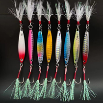 Small Iron Plate Lujah False Bait Fresh Water Double Hook With Feather Proposed Bait Afar for fishing Teething Fish Sheninstrumental Wild River Pass Kill Suit